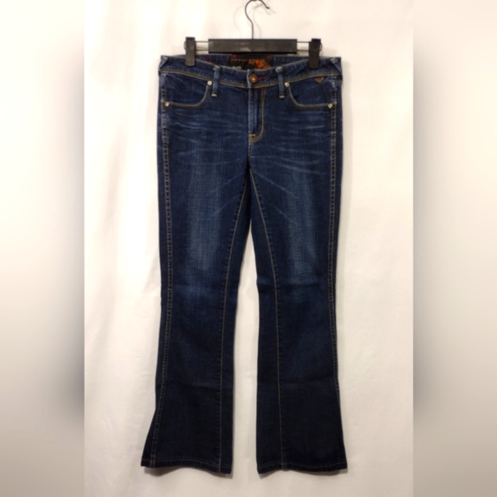Vintage Brappers Classic Flare Jeans Womens L Blue Boho Retro Grunge Y2K 90s